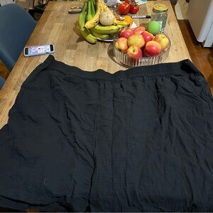 Linen Shorts Black Plus Size